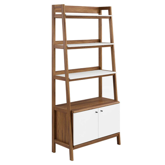 Bixby 33" Bookshelf Walnut White EEI-4656-WAL-WHI