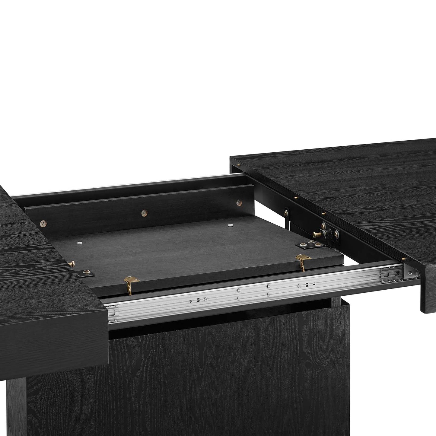 Vector Expandable Dining Table - Black Gold & Walnut Gold - EEI-4660