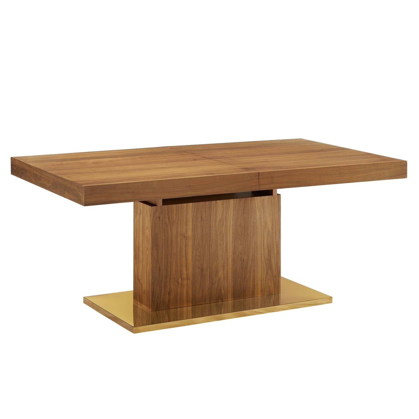 Vector Expandable Dining Table - Black Gold & Walnut Gold - EEI-4660