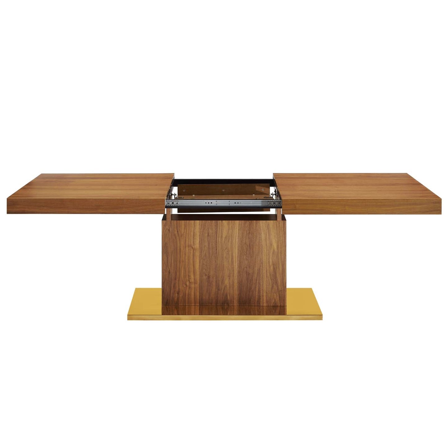 Vector Expandable Dining Table - Black Gold & Walnut Gold - EEI-4660