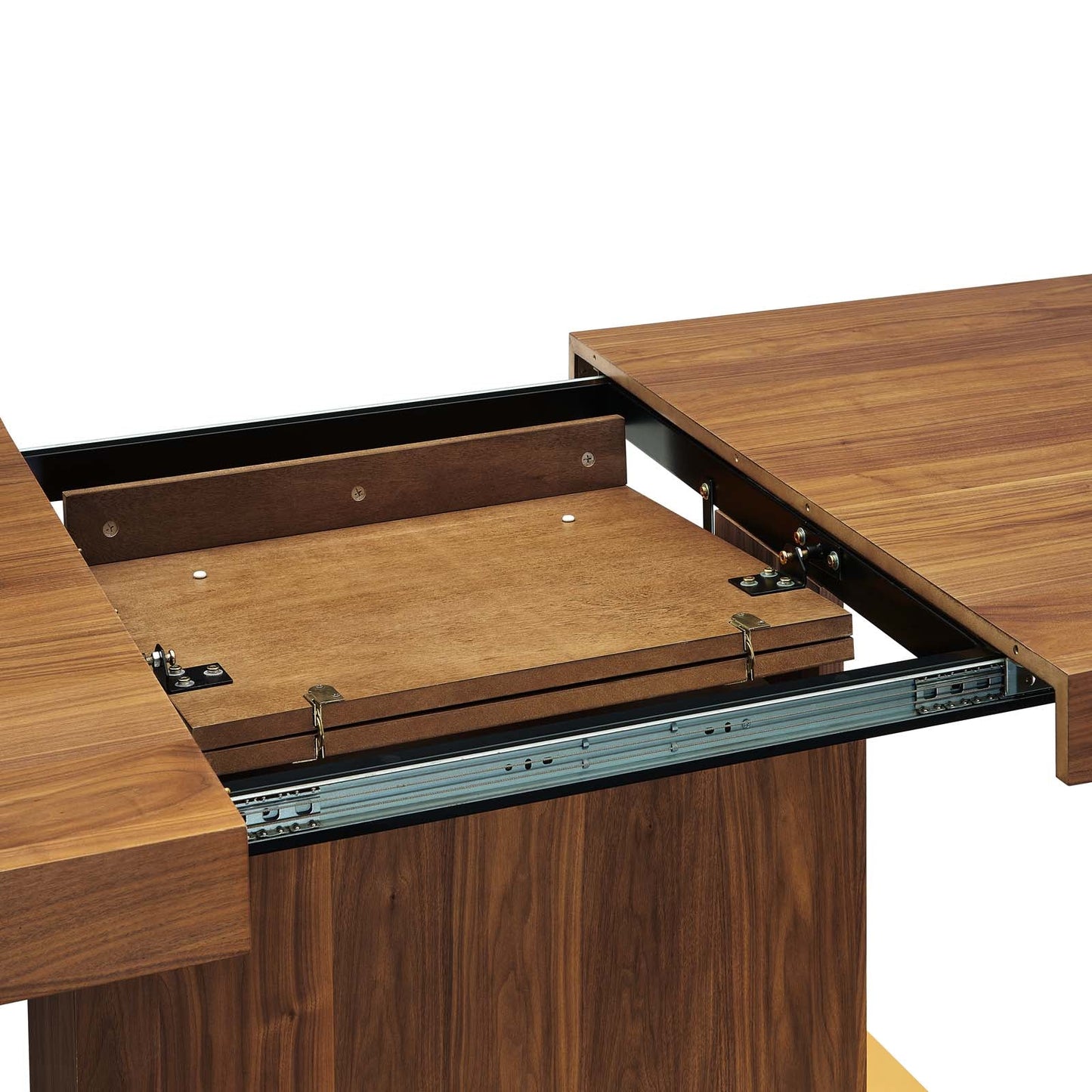 Vector Expandable Dining Table - Black Gold & Walnut Gold - EEI-4660