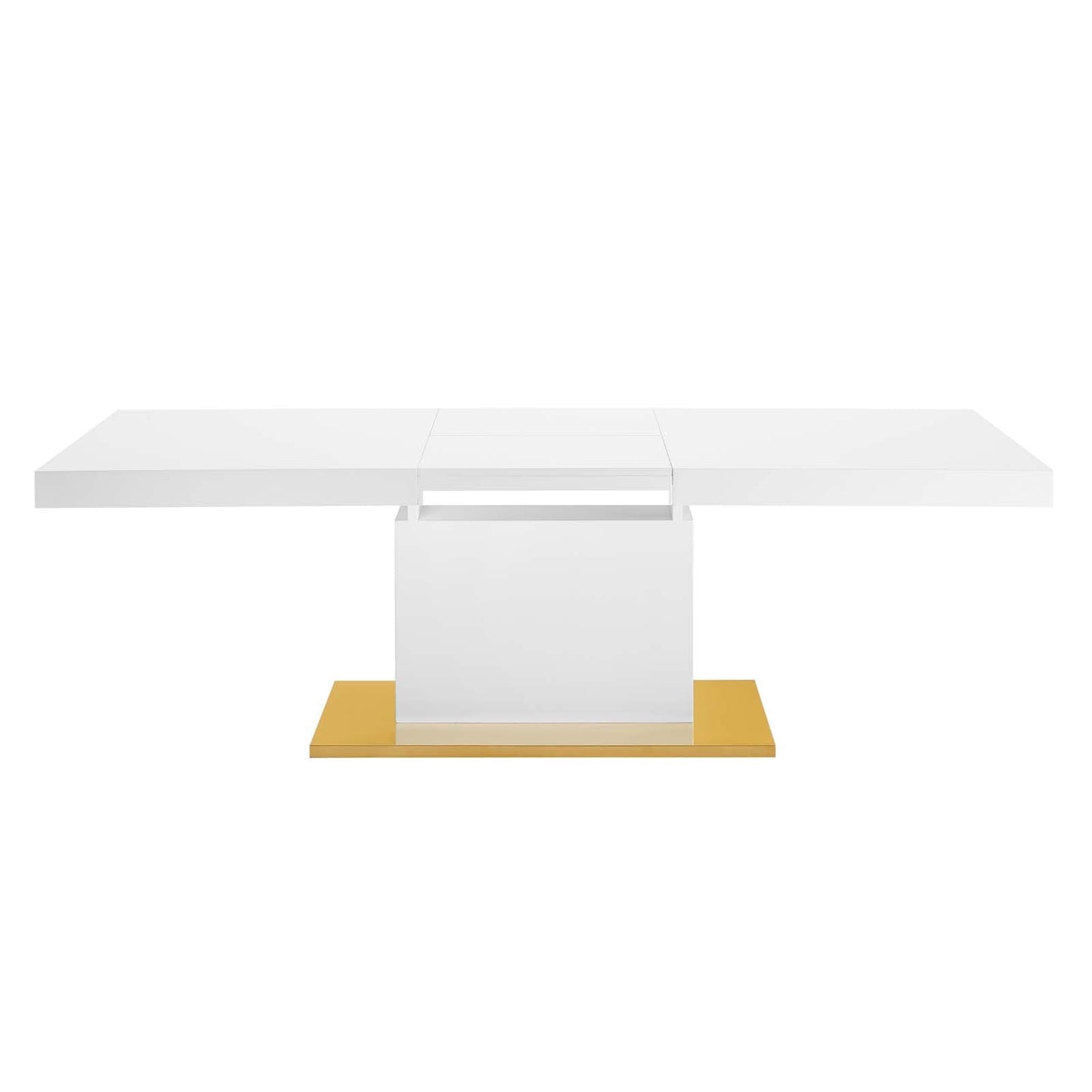 Vector Expandable Dining Table White Gold EEI-4660-WHI-GLD