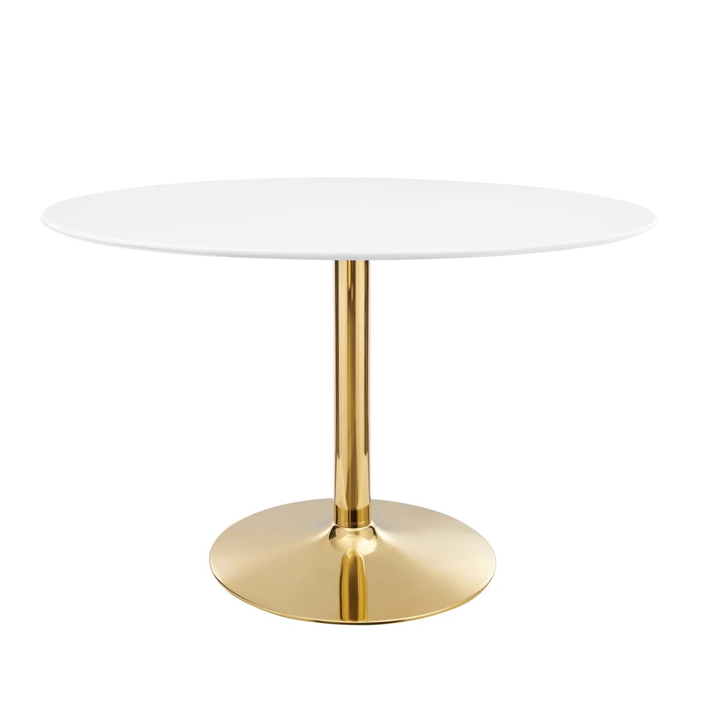 Verne 48" Oval Dining Table Gold with Artificial Marble and Wood Options