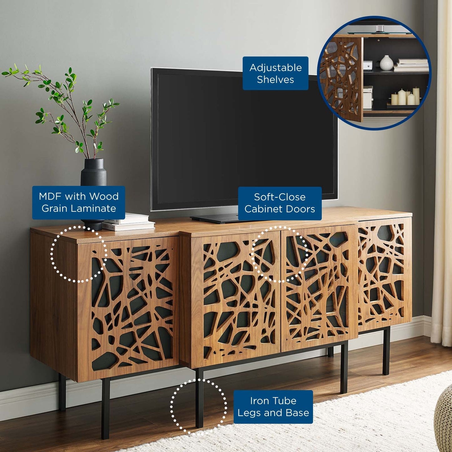 Telluride Sideboard Walnut EEI-4770-WAL