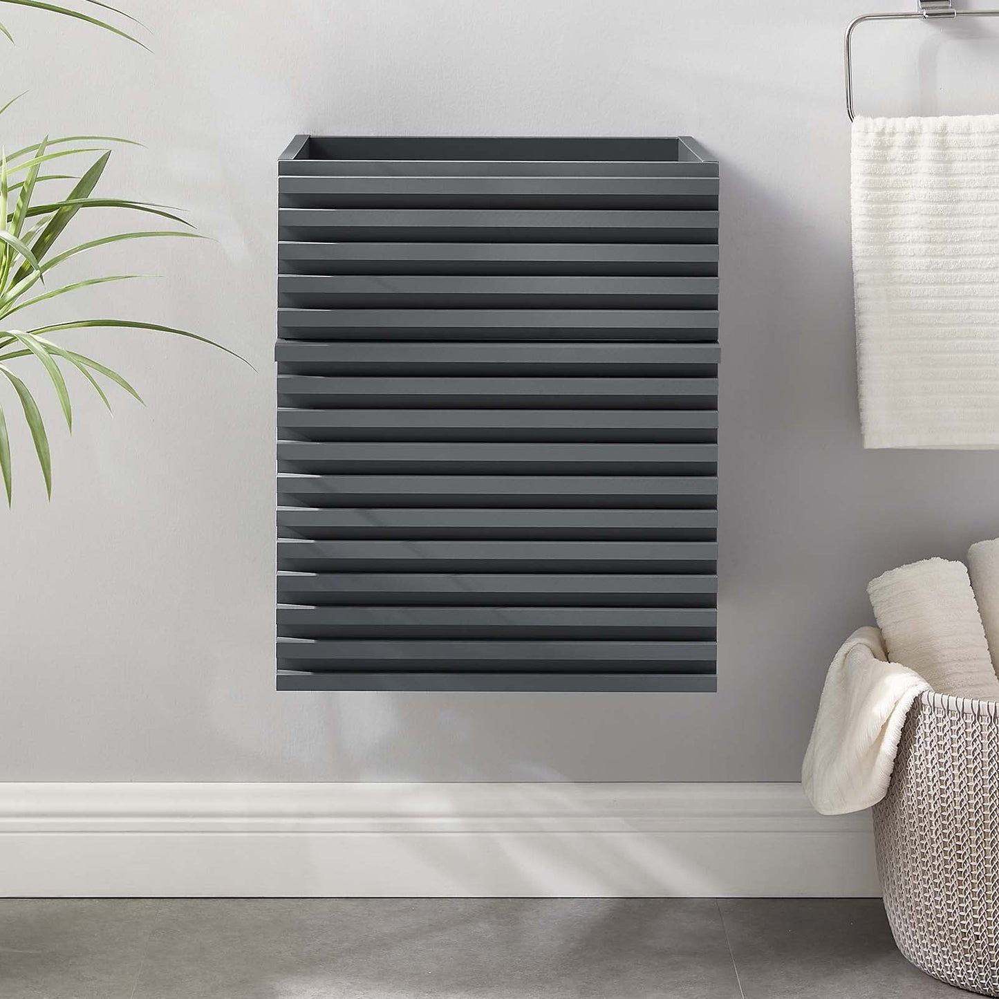 Render 18" Wall-Mount Bathroom Vanity Cabinet (Sink Basin Not Included) Gray EEI-4848-GRY