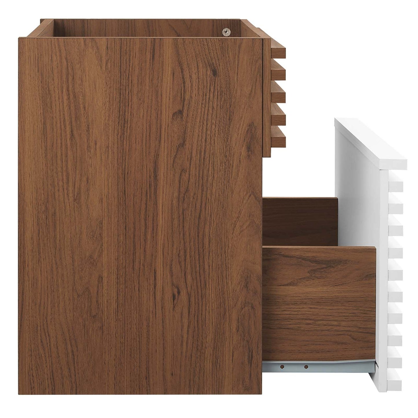 Render 18" Wall-Mount Bathroom Vanity Cabinet (Sink Basin Not Included) White Walnut EEI-4848-WHI-WAL