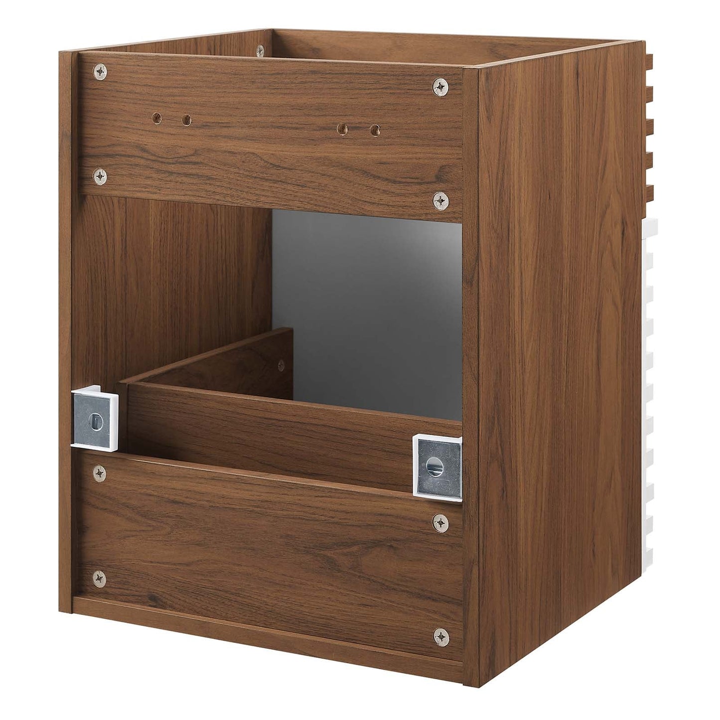 Render 18" Wall-Mount Bathroom Vanity Cabinet (Sink Basin Not Included) White Walnut EEI-4848-WHI-WAL