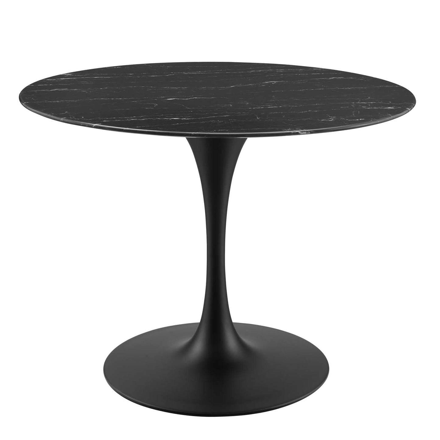 Lippa 40" Round Wood and Artificial Marble Dining Table