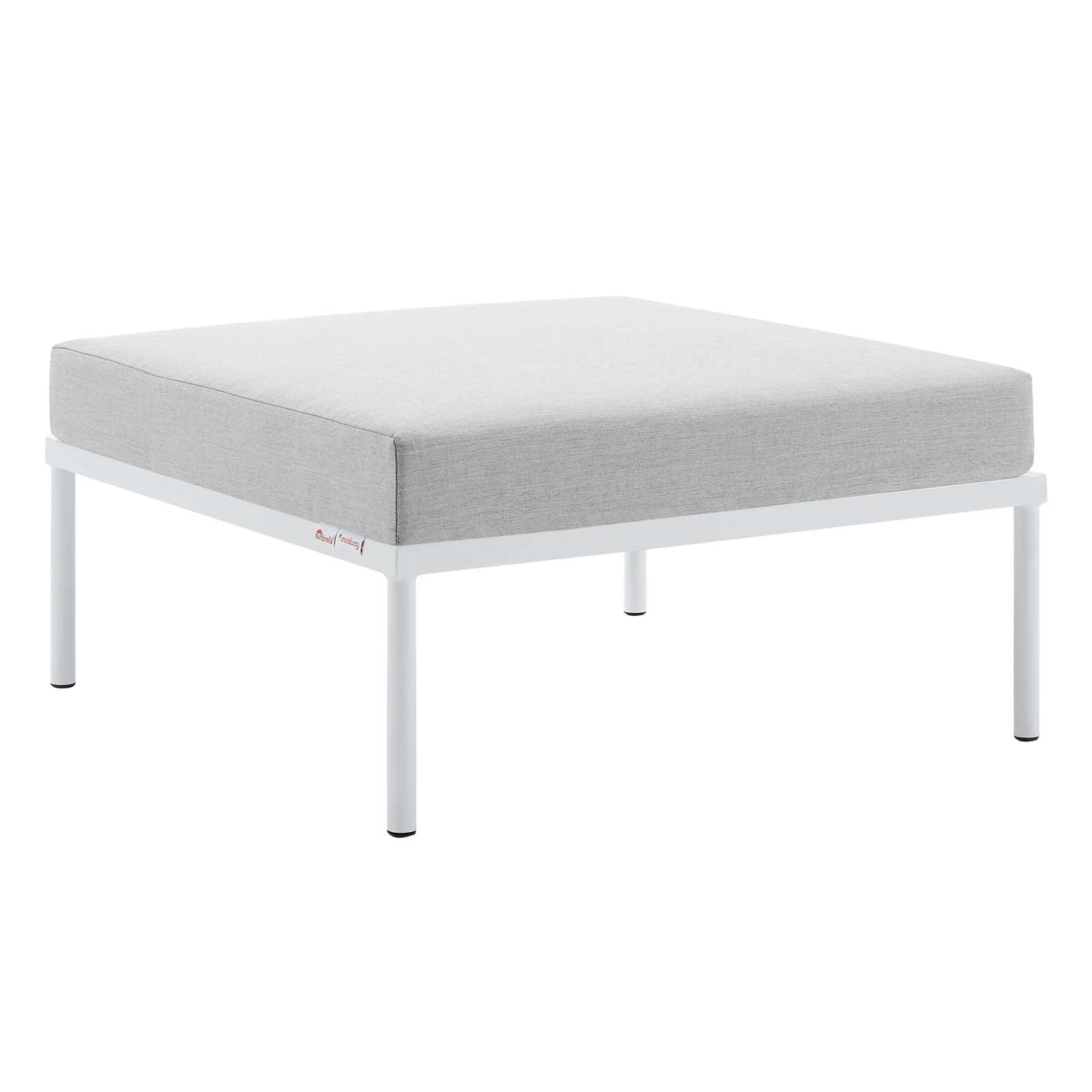 Harmony Sunbrella® Outdoor Patio Aluminum Ottoman Gray EEI-4969-GRY
