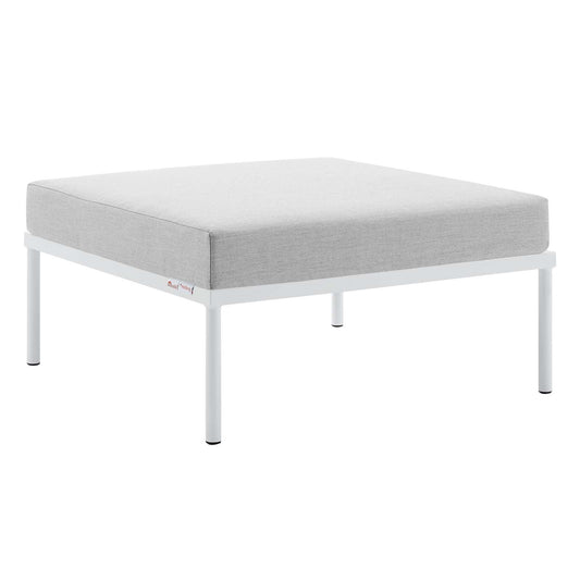 Harmony Sunbrella® Outdoor Patio Aluminum Ottoman Gray EEI-4969-GRY