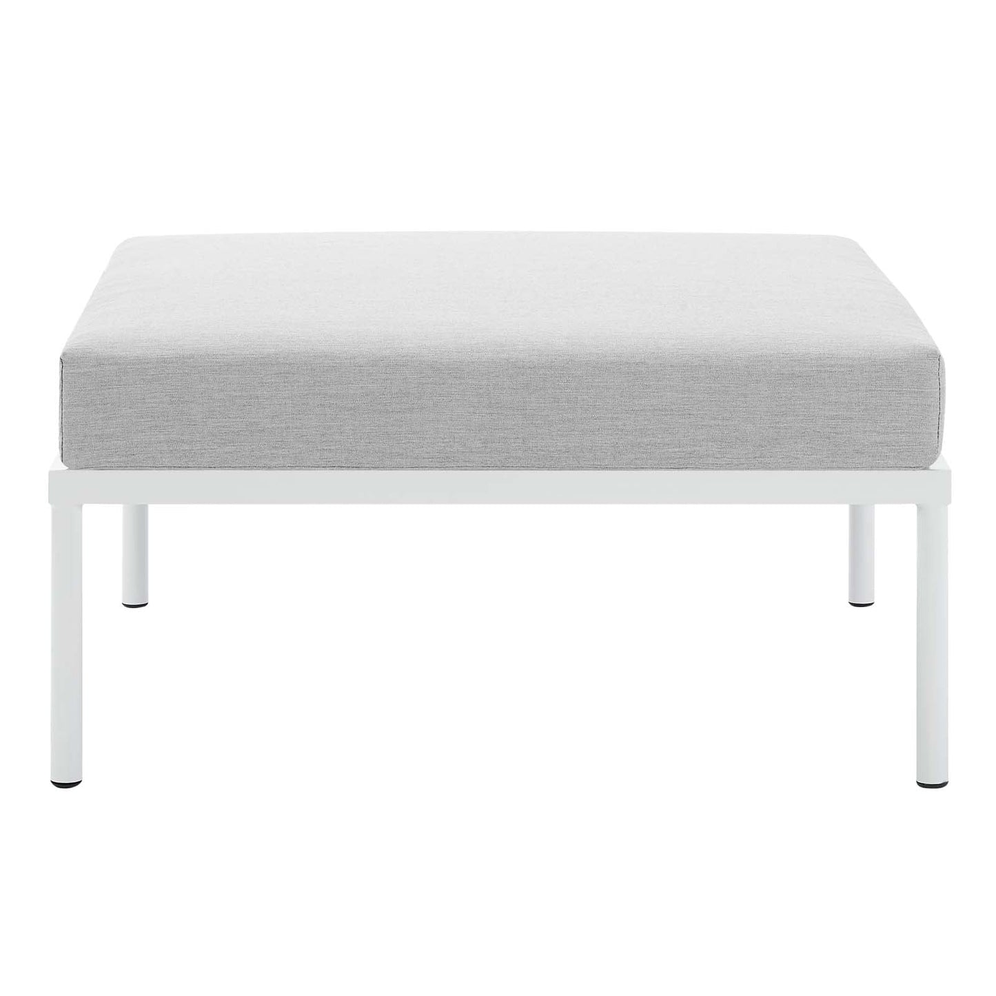 Harmony Sunbrella® Outdoor Patio Aluminum Ottoman Gray EEI-4969-GRY