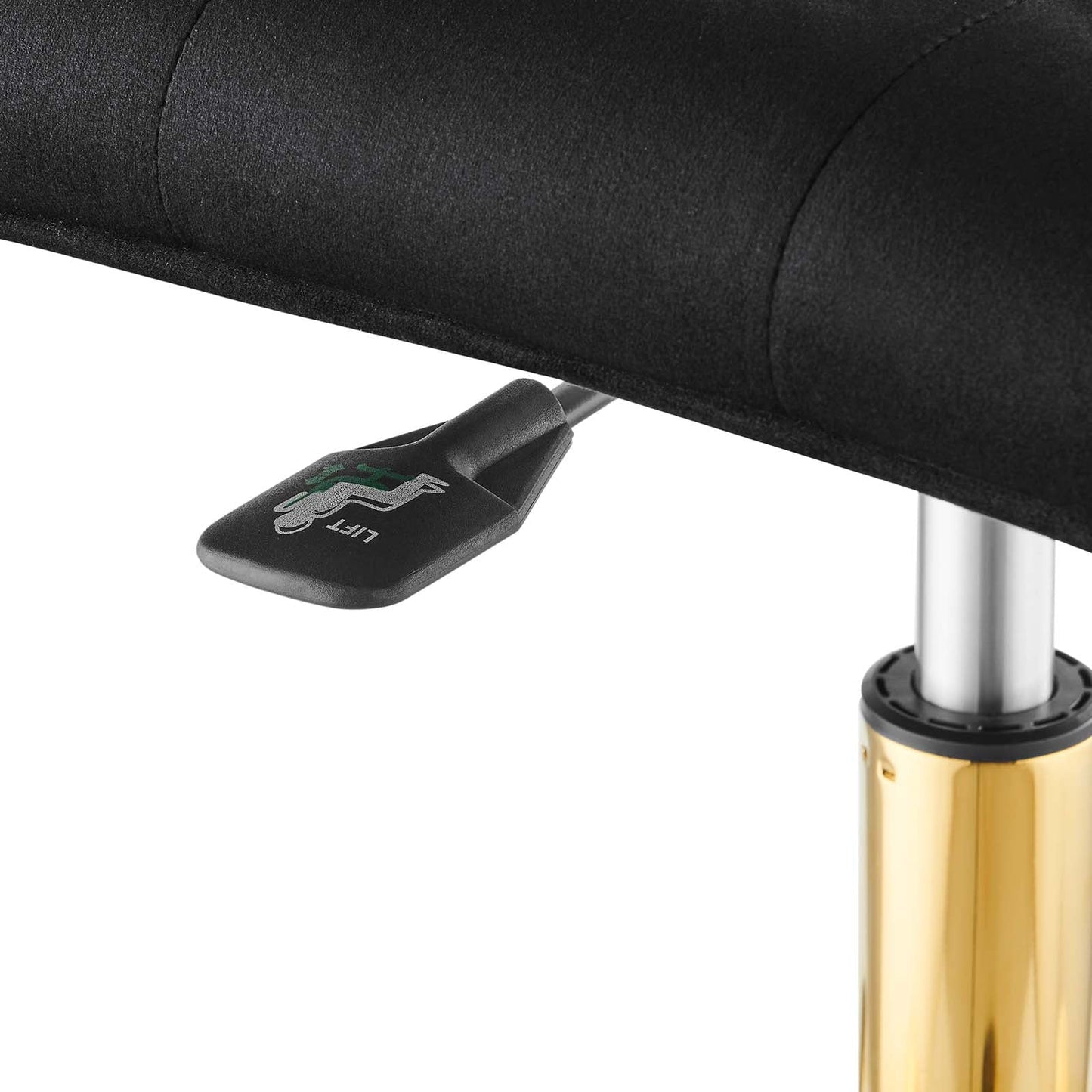 Prim Armless Performance Velvet Office Chair Gold Black EEI-4973-GLD-BLK