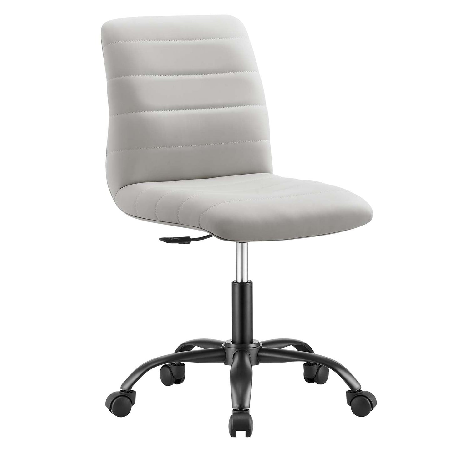 Ripple Armless Mid Back Vinyl and Vegan Leather Office Chair