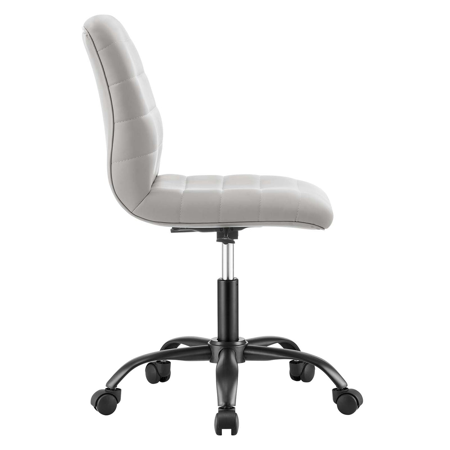 Ripple Armless Mid Back Vinyl and Vegan Leather Office Chair