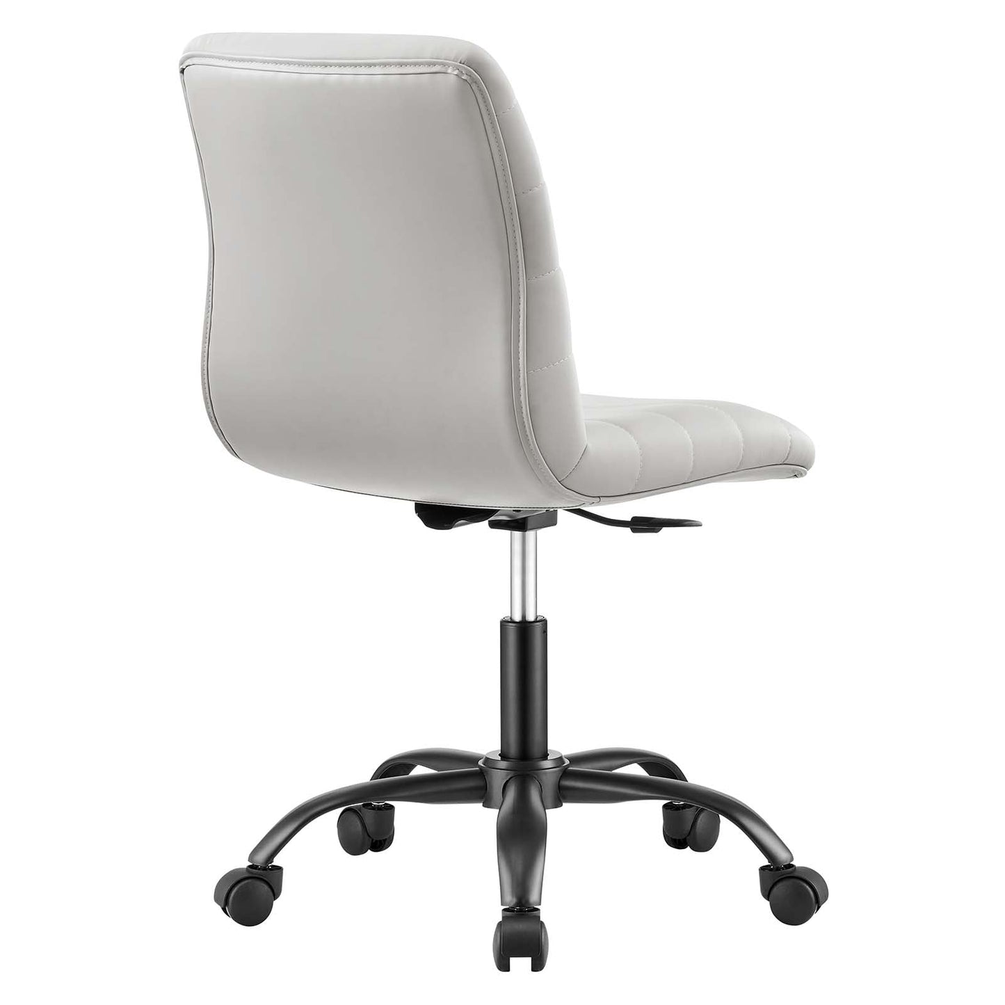 Ripple Armless Mid Back Vinyl and Vegan Leather Office Chair