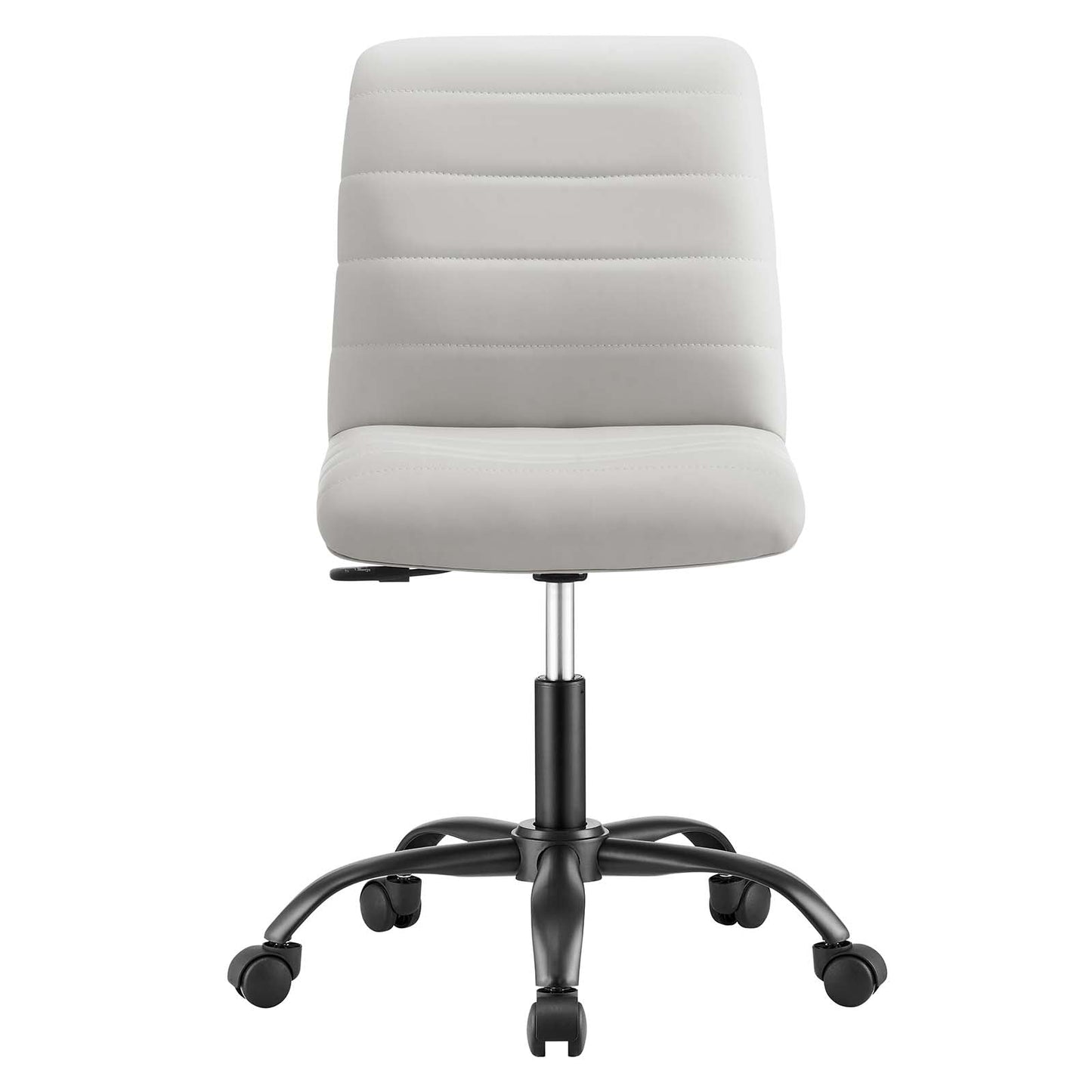 Ripple Armless Mid Back Vinyl and Vegan Leather Office Chair