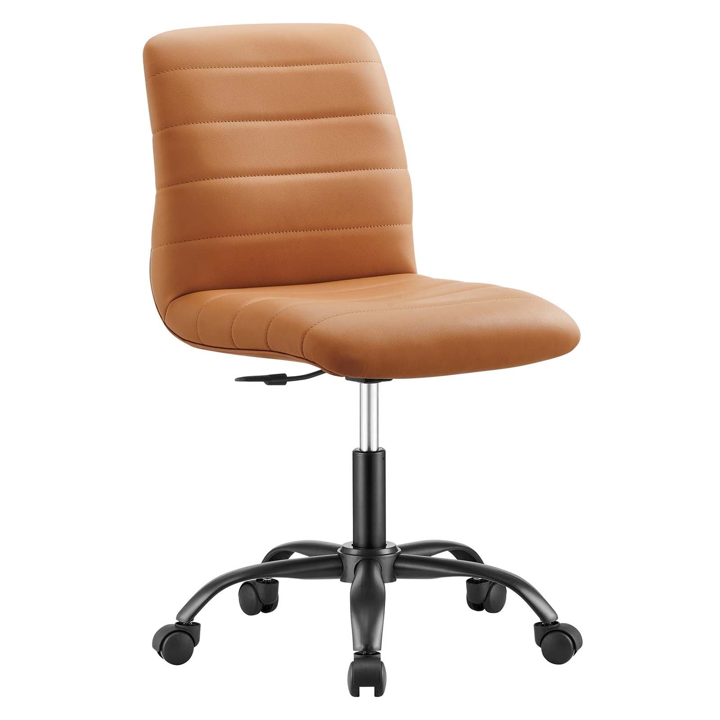 Ripple Armless Mid Back Vinyl and Vegan Leather Office Chair