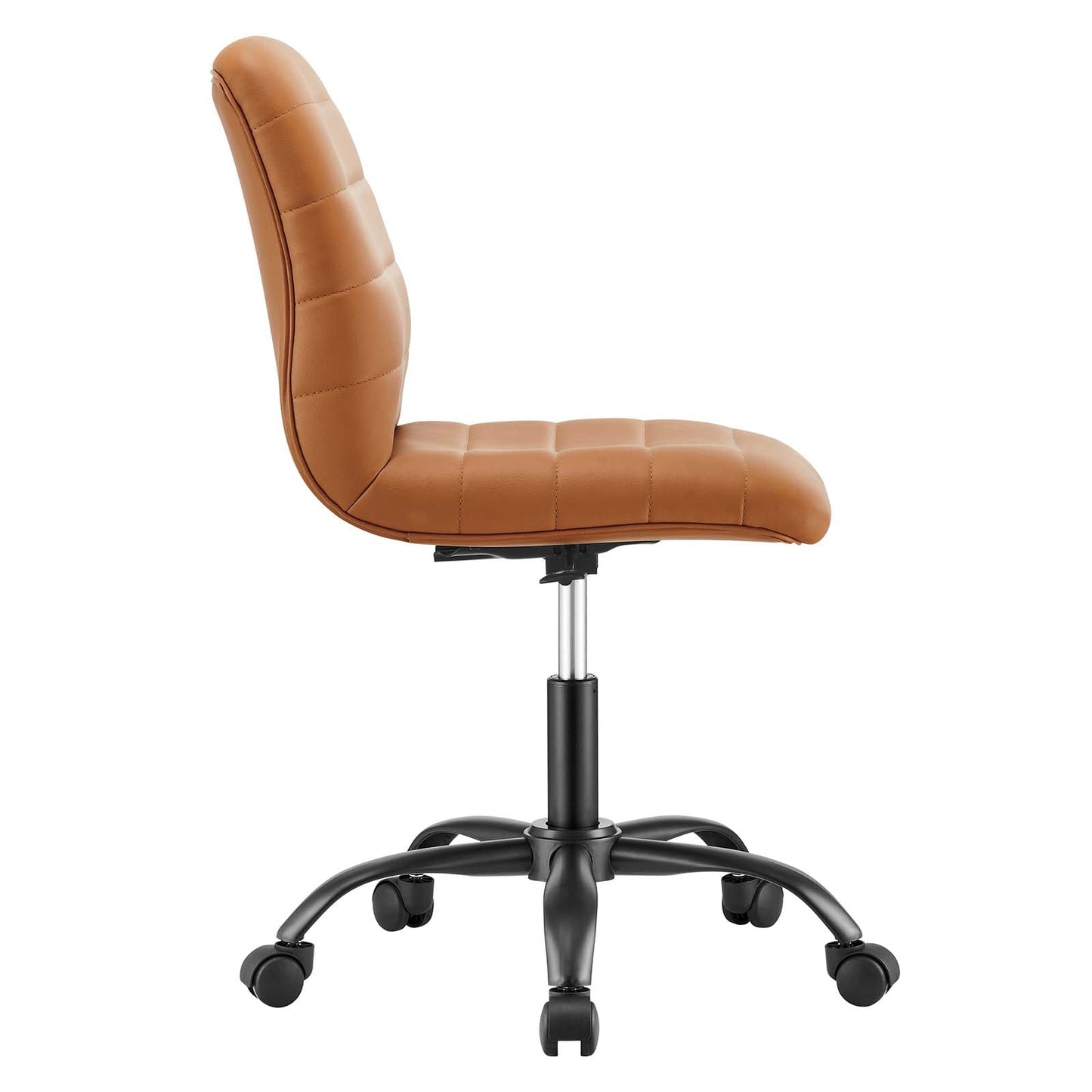 Ripple Armless Mid Back Vinyl and Vegan Leather Office Chair