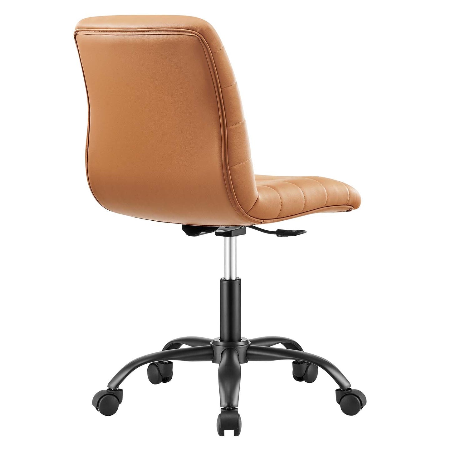 Ripple Armless Mid Back Vinyl and Vegan Leather Office Chair