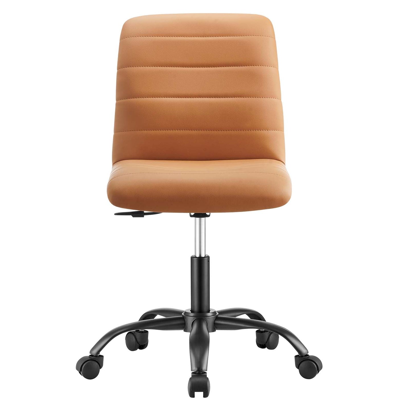 Ripple Armless Mid Back Vinyl and Vegan Leather Office Chair