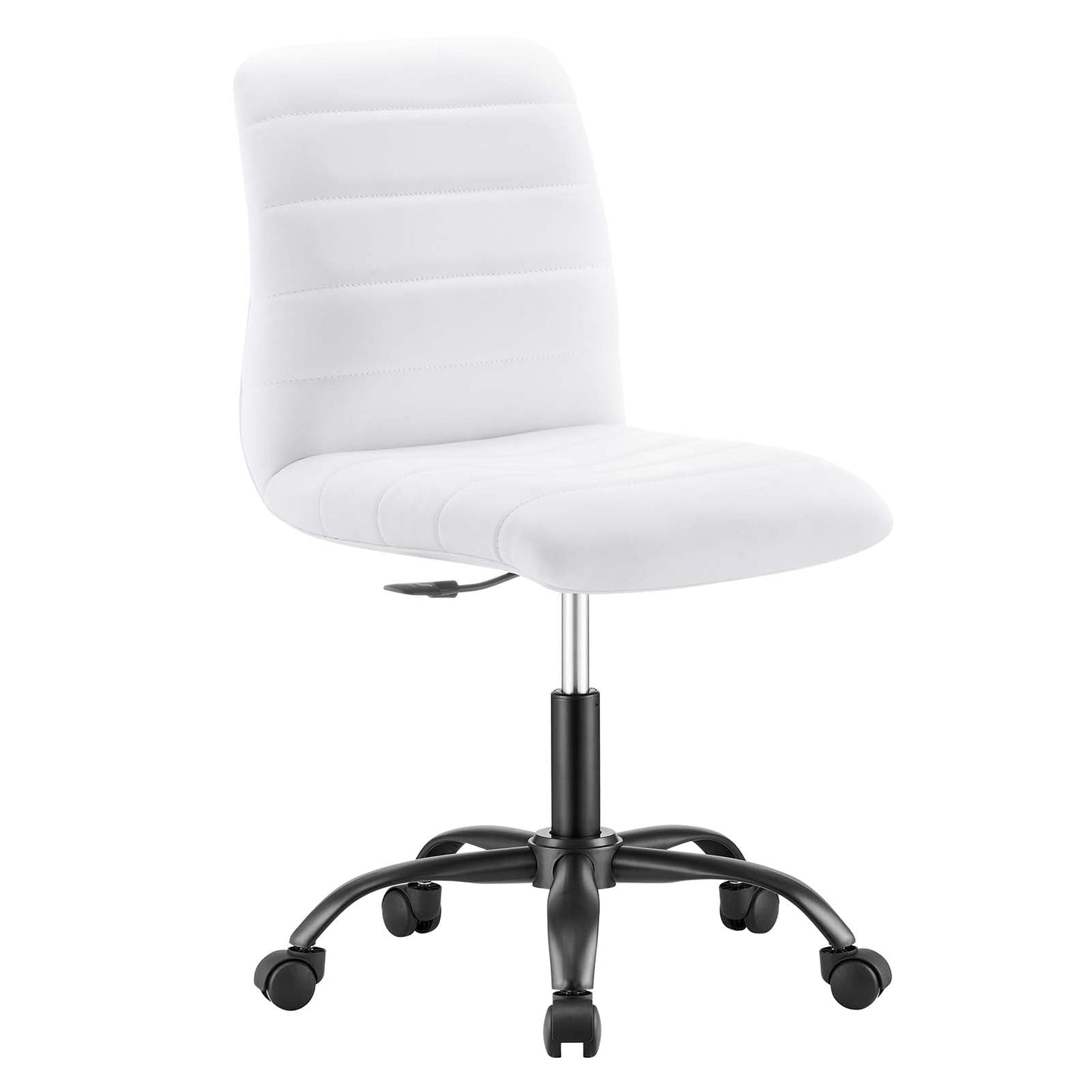Ripple Armless Mid Back Vinyl and Vegan Leather Office Chair