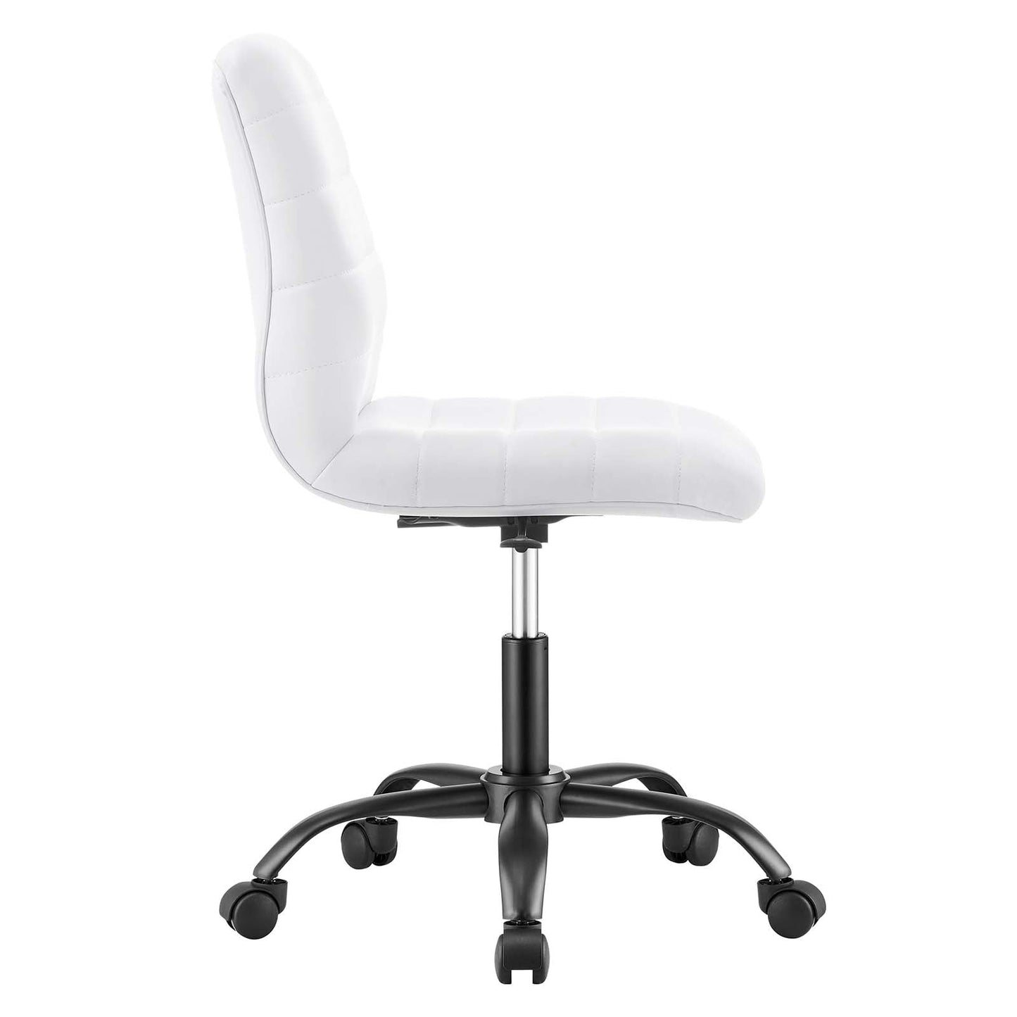 Ripple Armless Mid Back Vinyl and Vegan Leather Office Chair