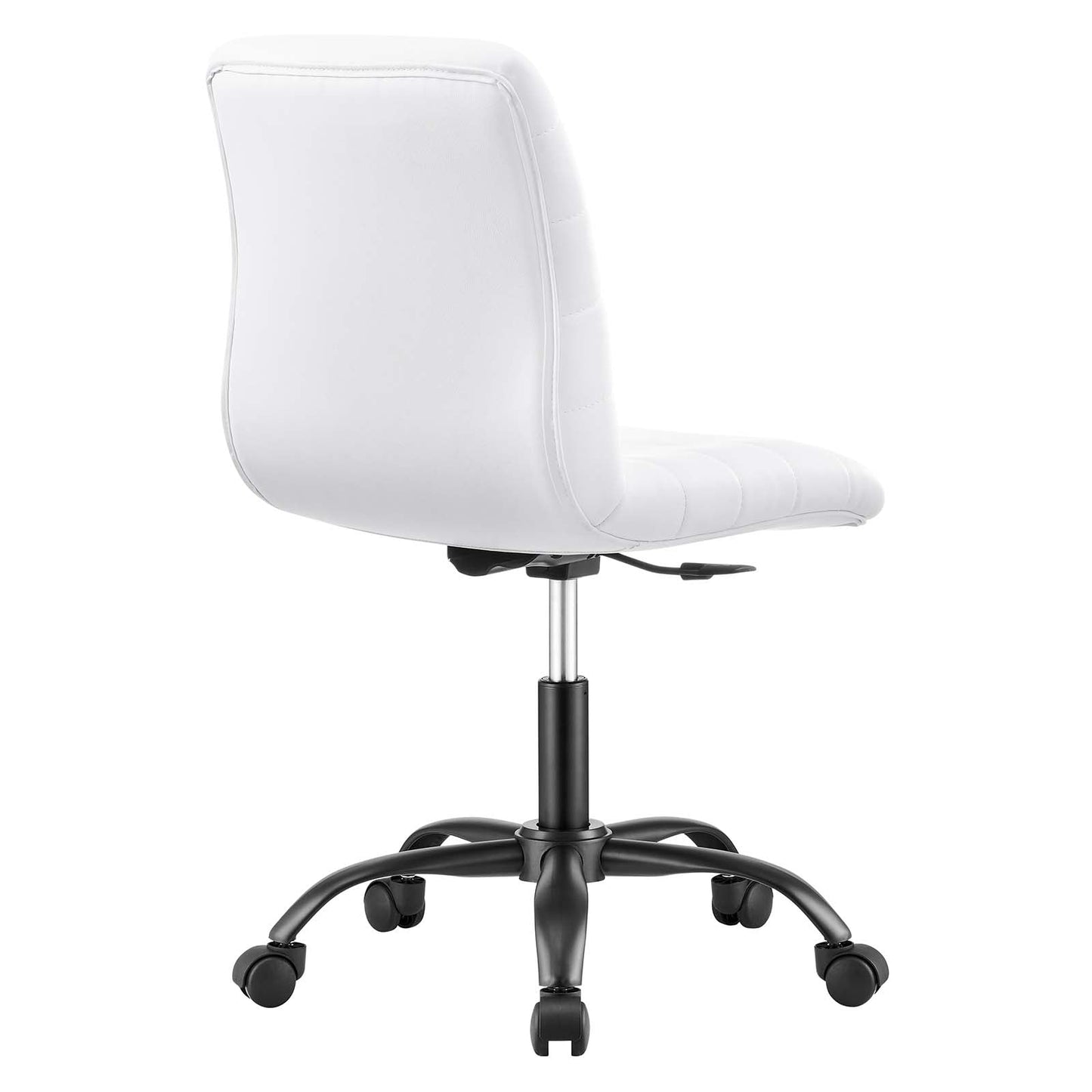 Ripple Armless Mid Back Vinyl and Vegan Leather Office Chair