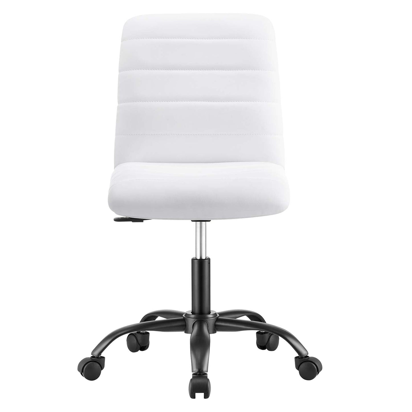 Ripple Armless Mid Back Vinyl and Vegan Leather Office Chair