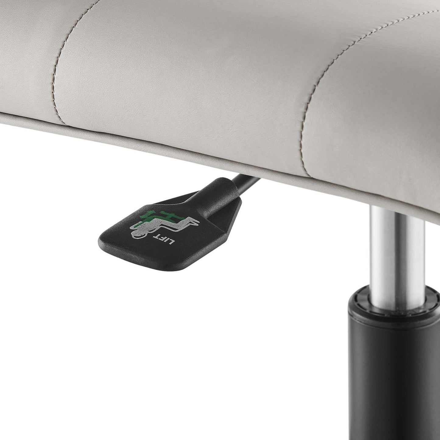 Prim Armless Vegan Leather Mid Back Office Chair