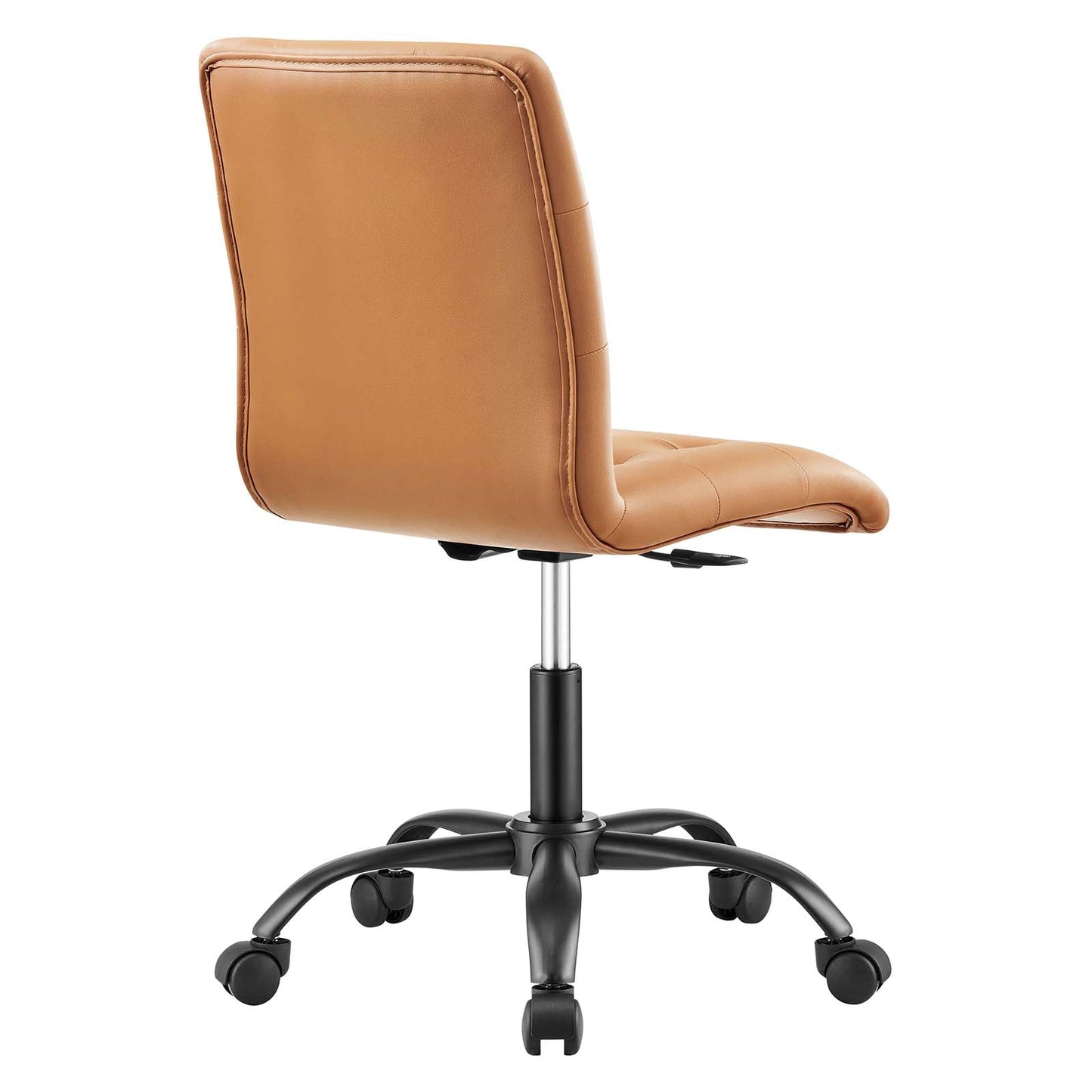 Prim Armless Vegan Leather Mid Back Office Chair