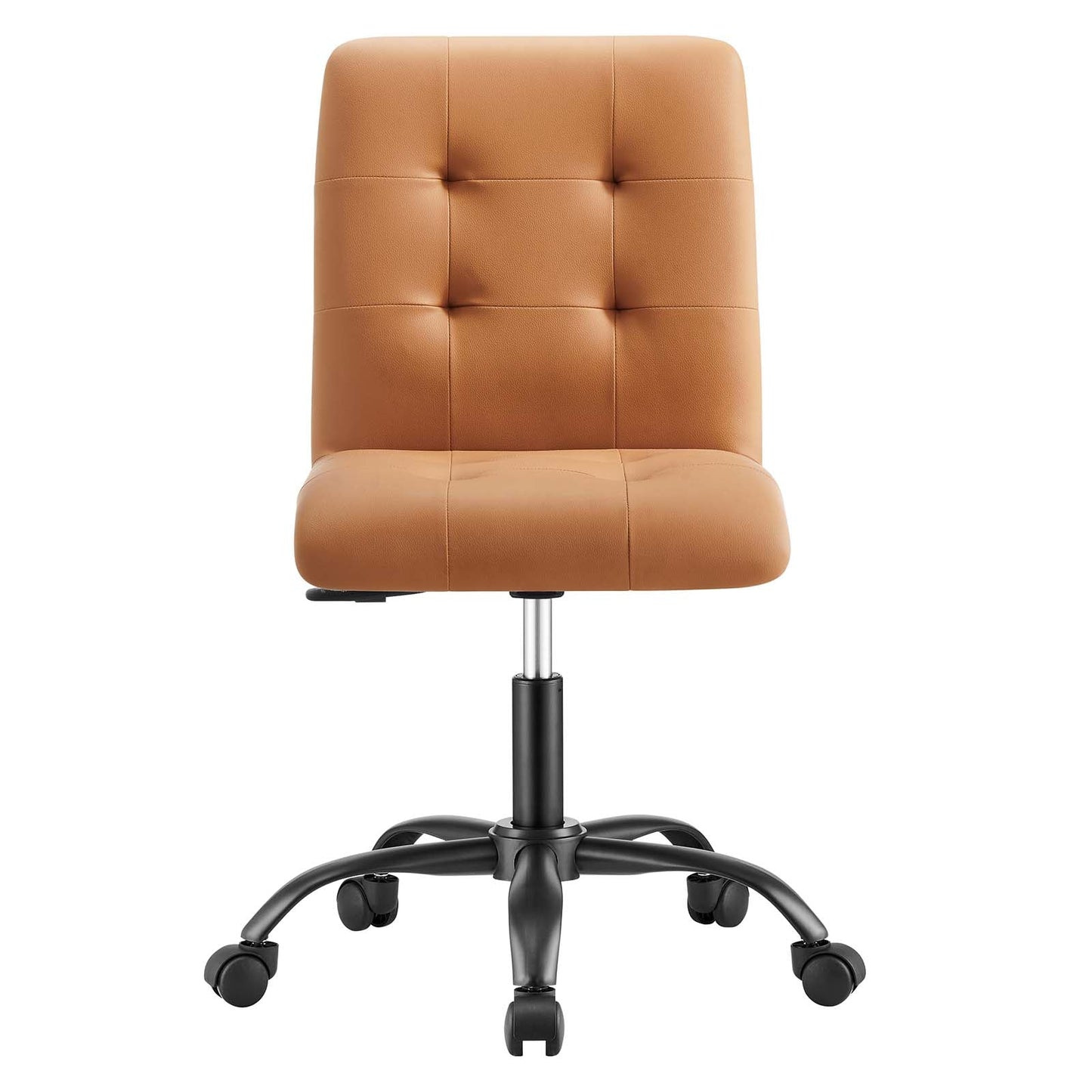 Prim Armless Vegan Leather Mid Back Office Chair