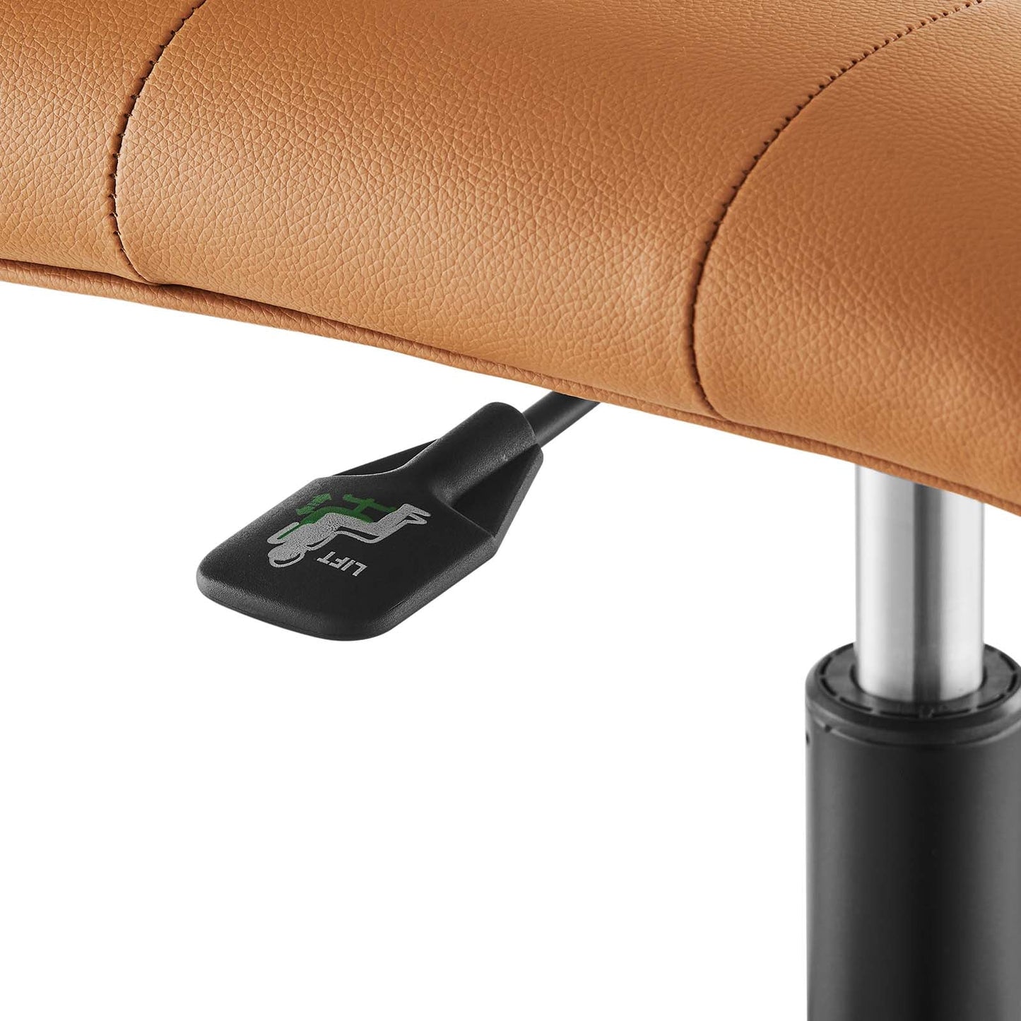 Prim Armless Vegan Leather Mid Back Office Chair