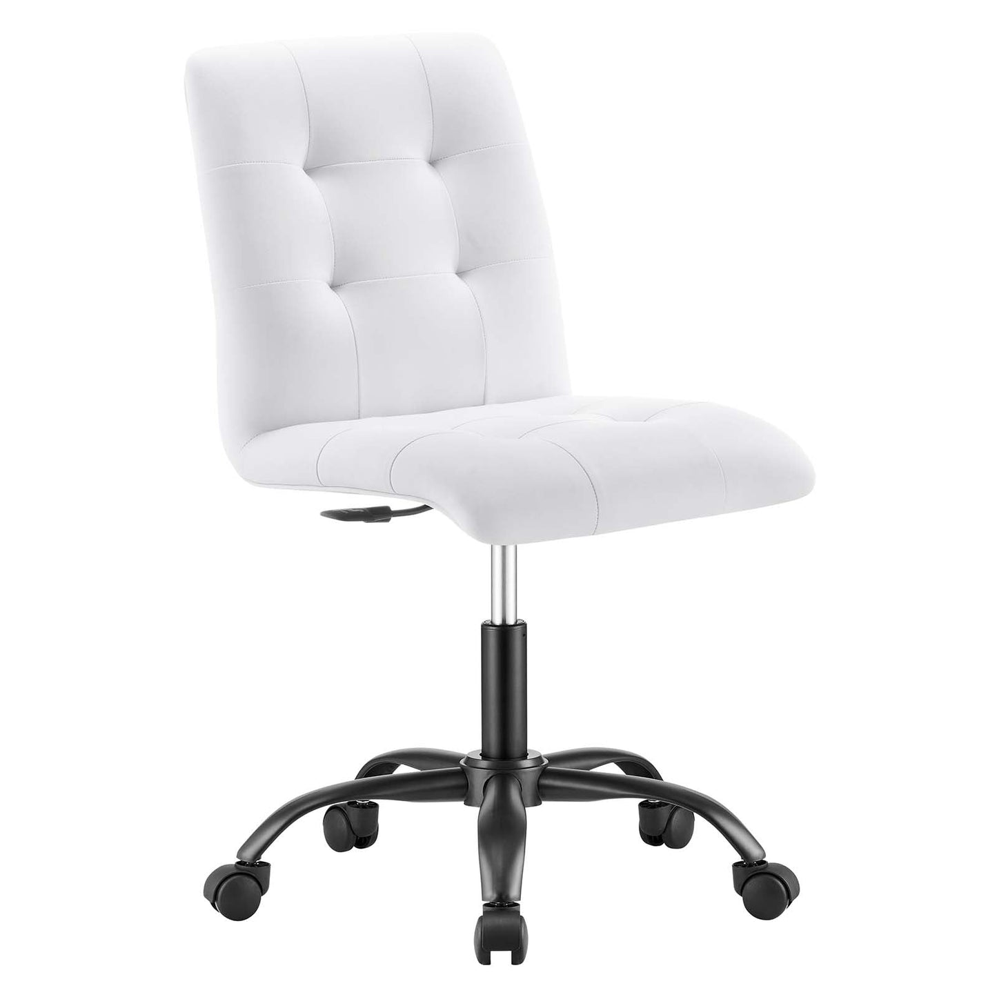 Prim Armless Vegan Leather Mid Back Office Chair