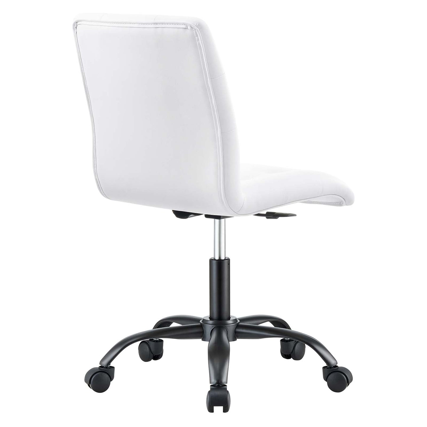 Prim Armless Vegan Leather Mid Back Office Chair