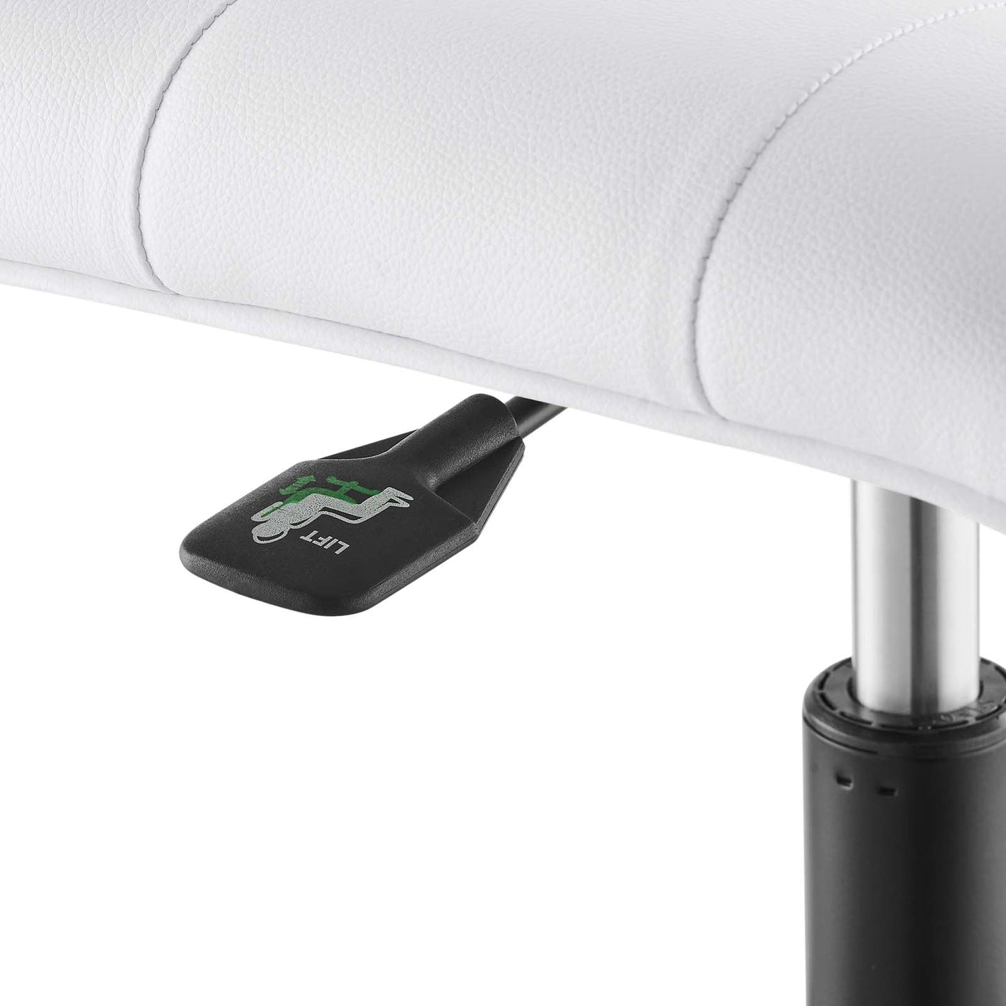 Prim Armless Vegan Leather Mid Back Office Chair