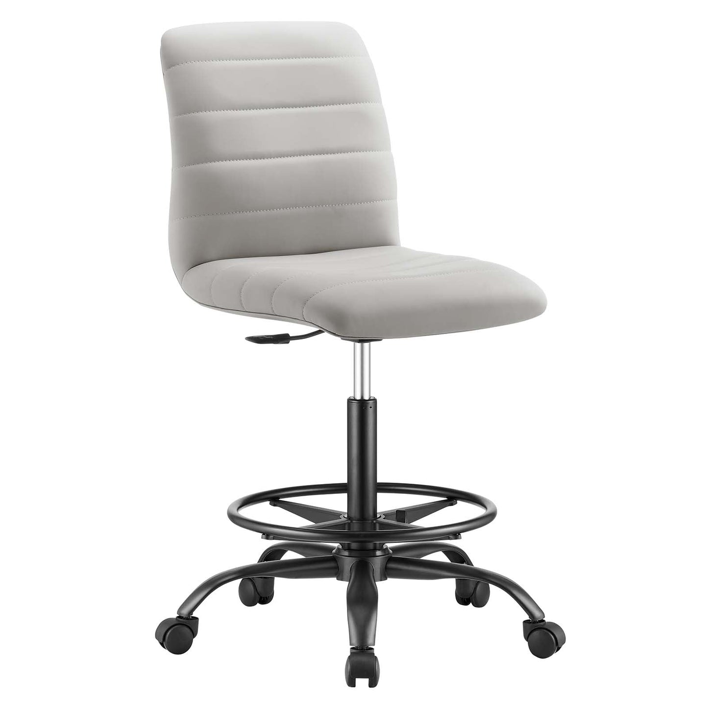 Ripple Armless Mid Back Vinyl and Vegan Leather Office Chair