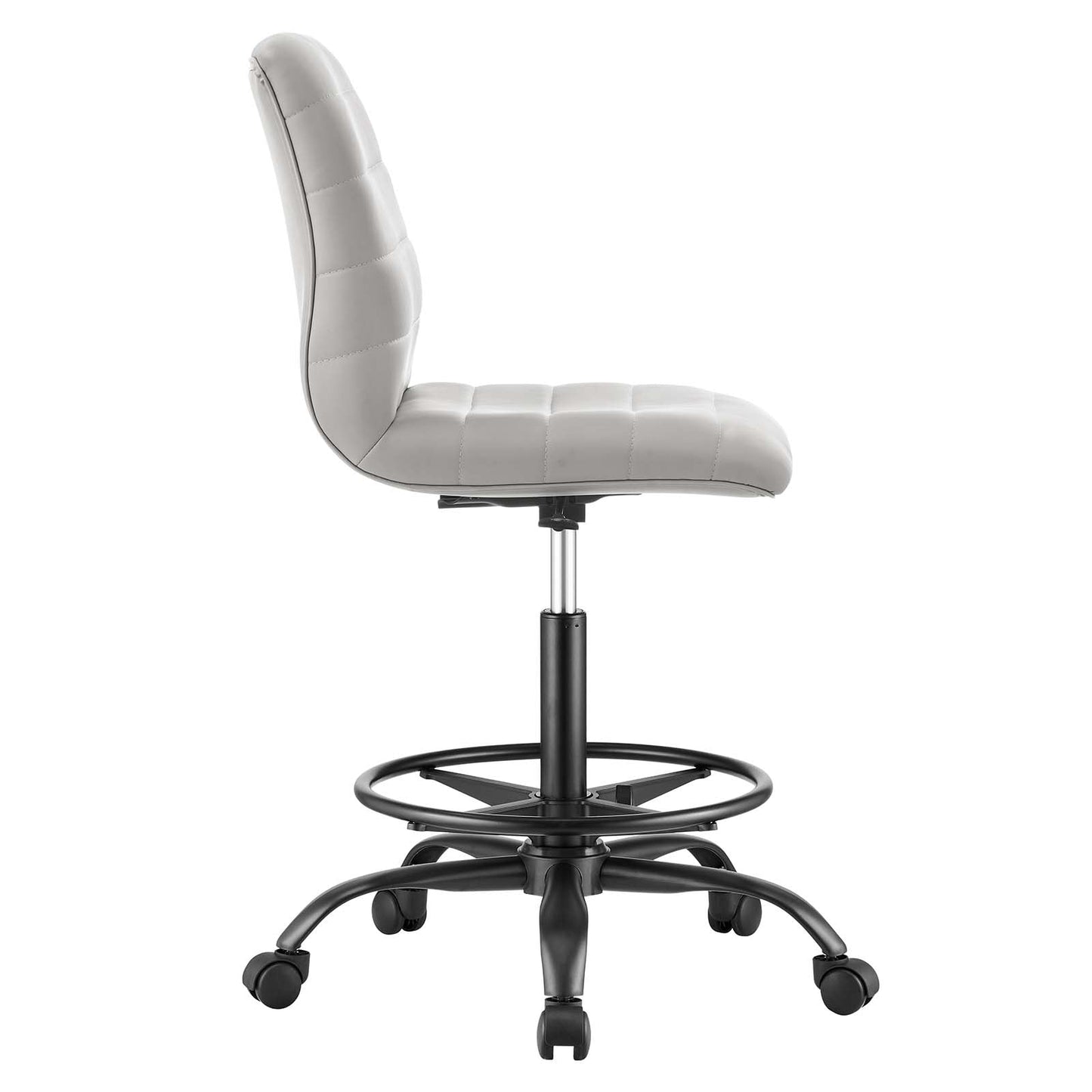Ripple Armless Mid Back Vinyl and Vegan Leather Office Chair