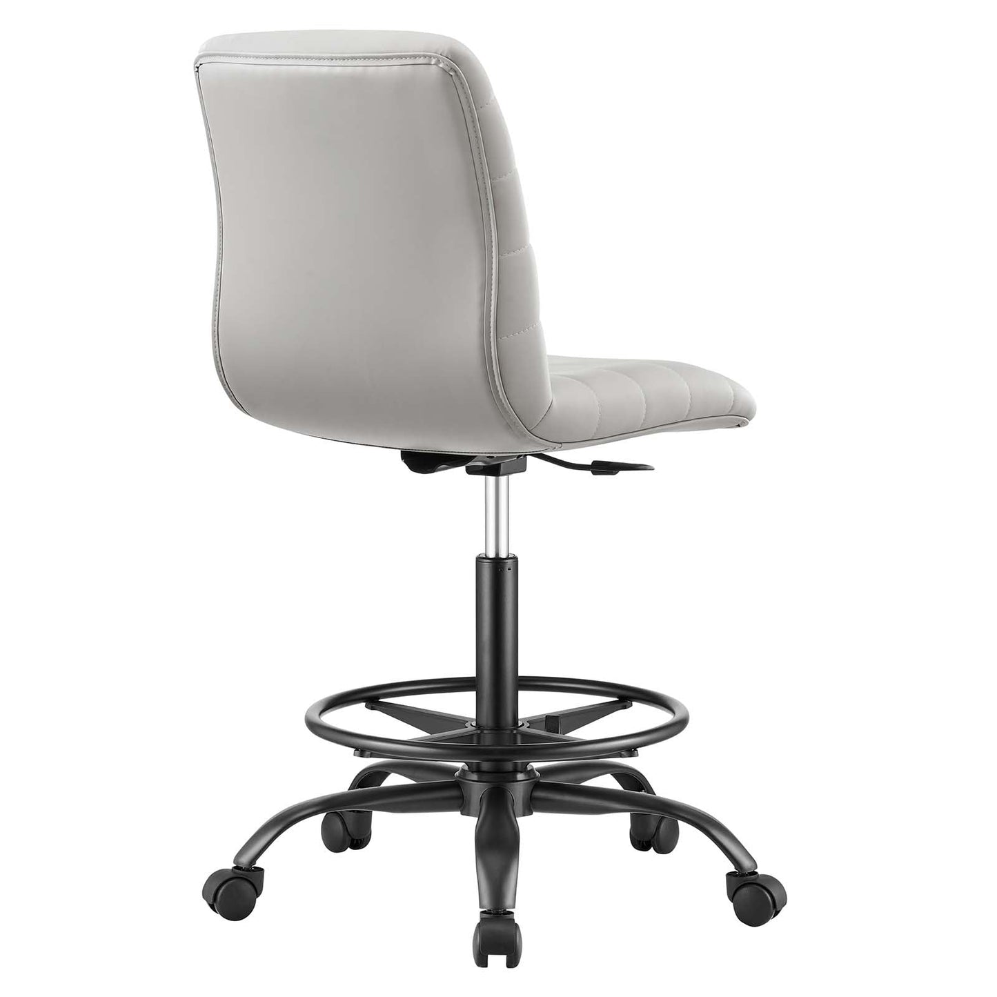Ripple Armless Mid Back Vinyl and Vegan Leather Office Chair