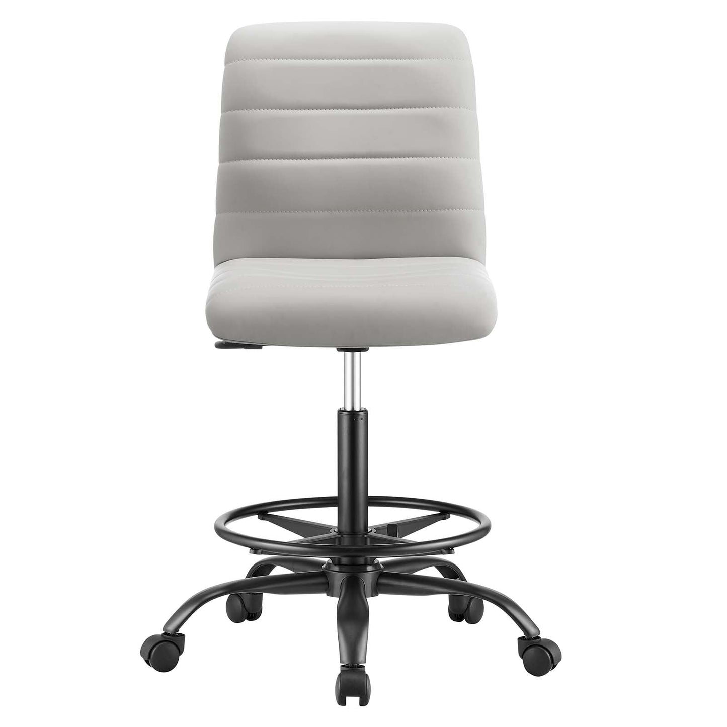 Ripple Armless Mid Back Vinyl and Vegan Leather Office Chair