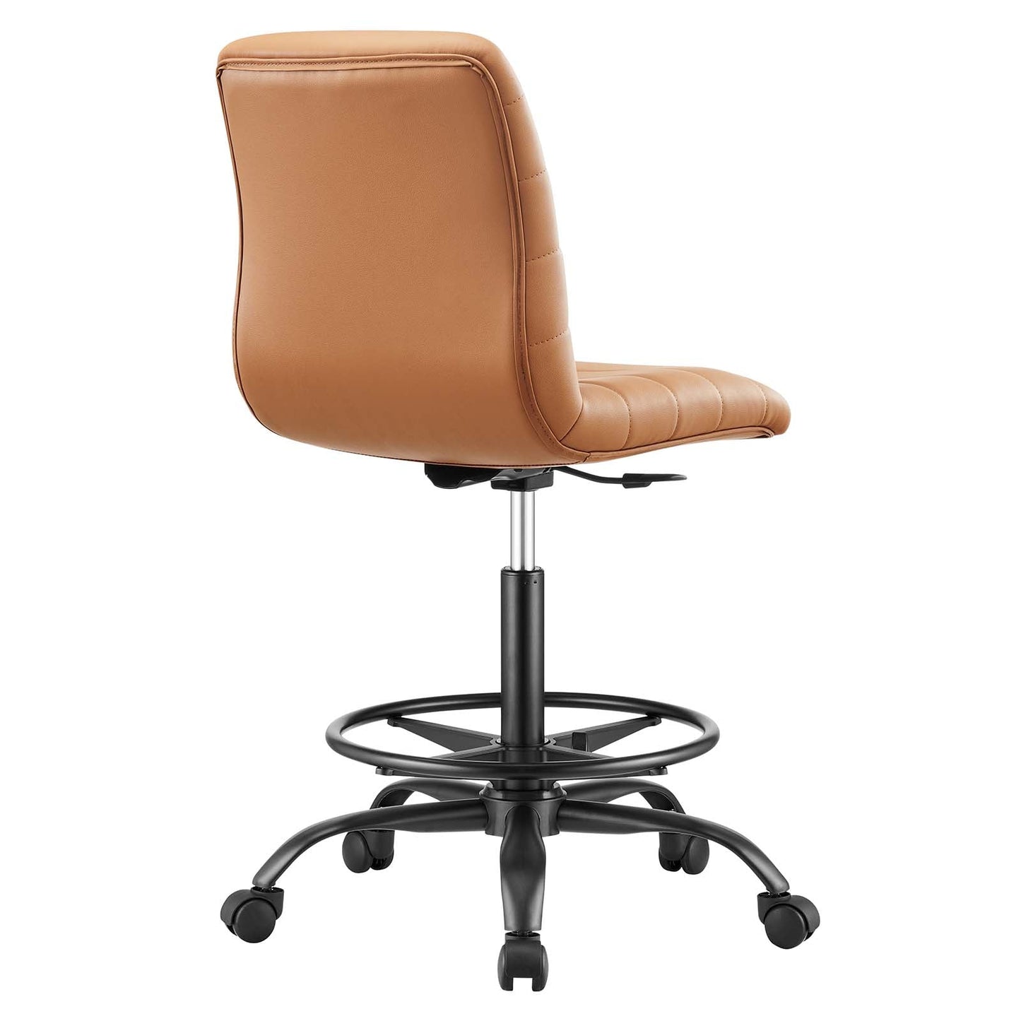 Ripple Armless Mid Back Vinyl and Vegan Leather Office Chair