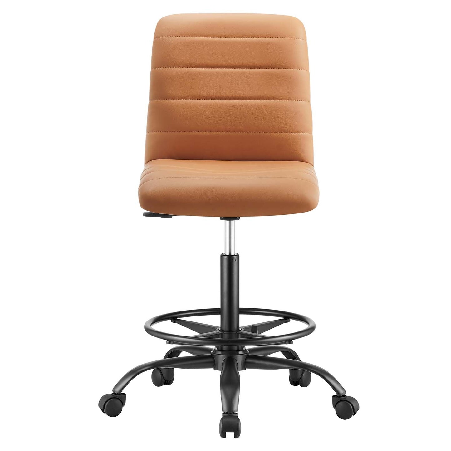 Ripple Armless Mid Back Vinyl and Vegan Leather Office Chair