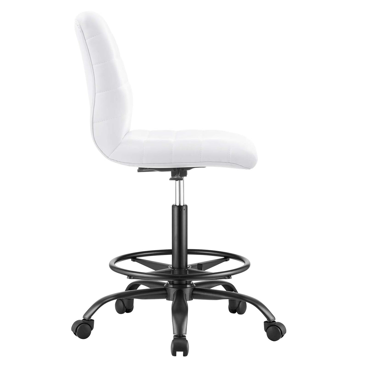 Ripple Armless Mid Back Vinyl and Vegan Leather Office Chair