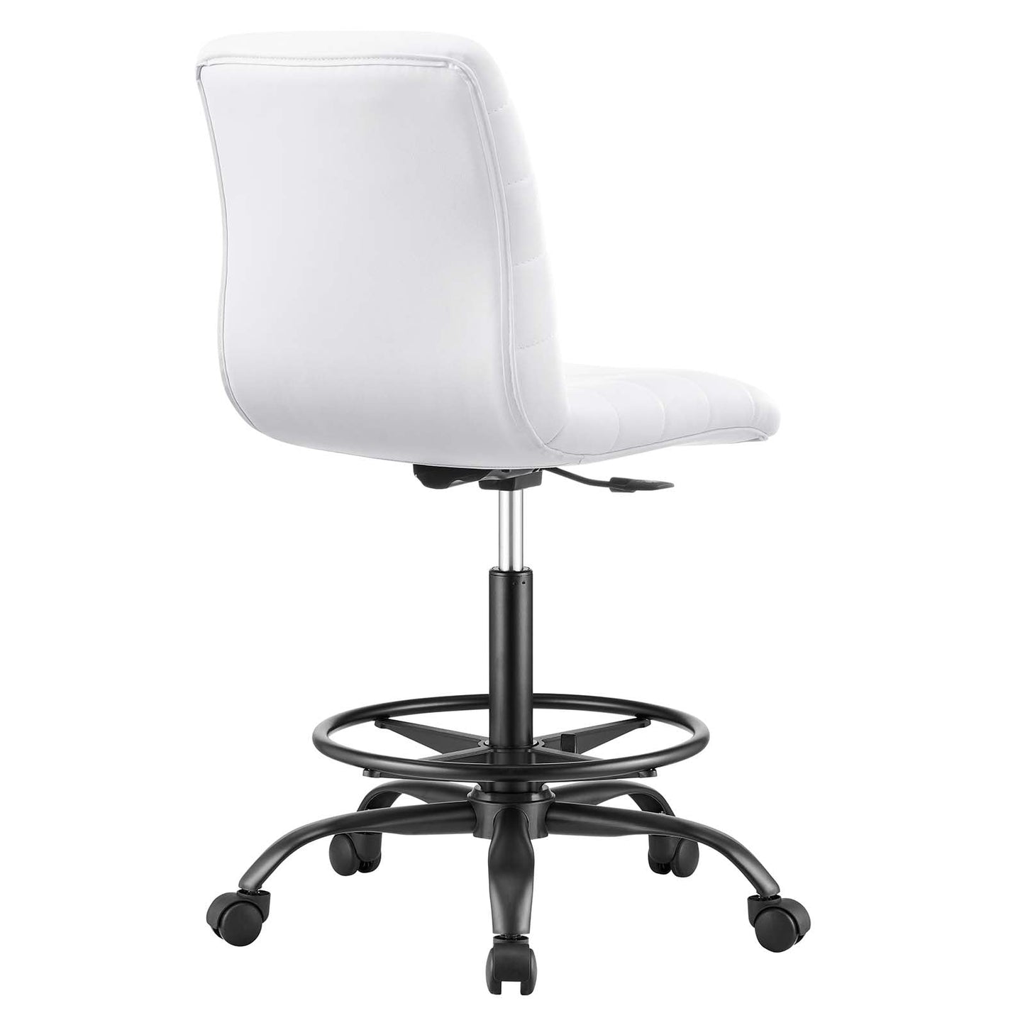 Ripple Armless Mid Back Vinyl and Vegan Leather Office Chair