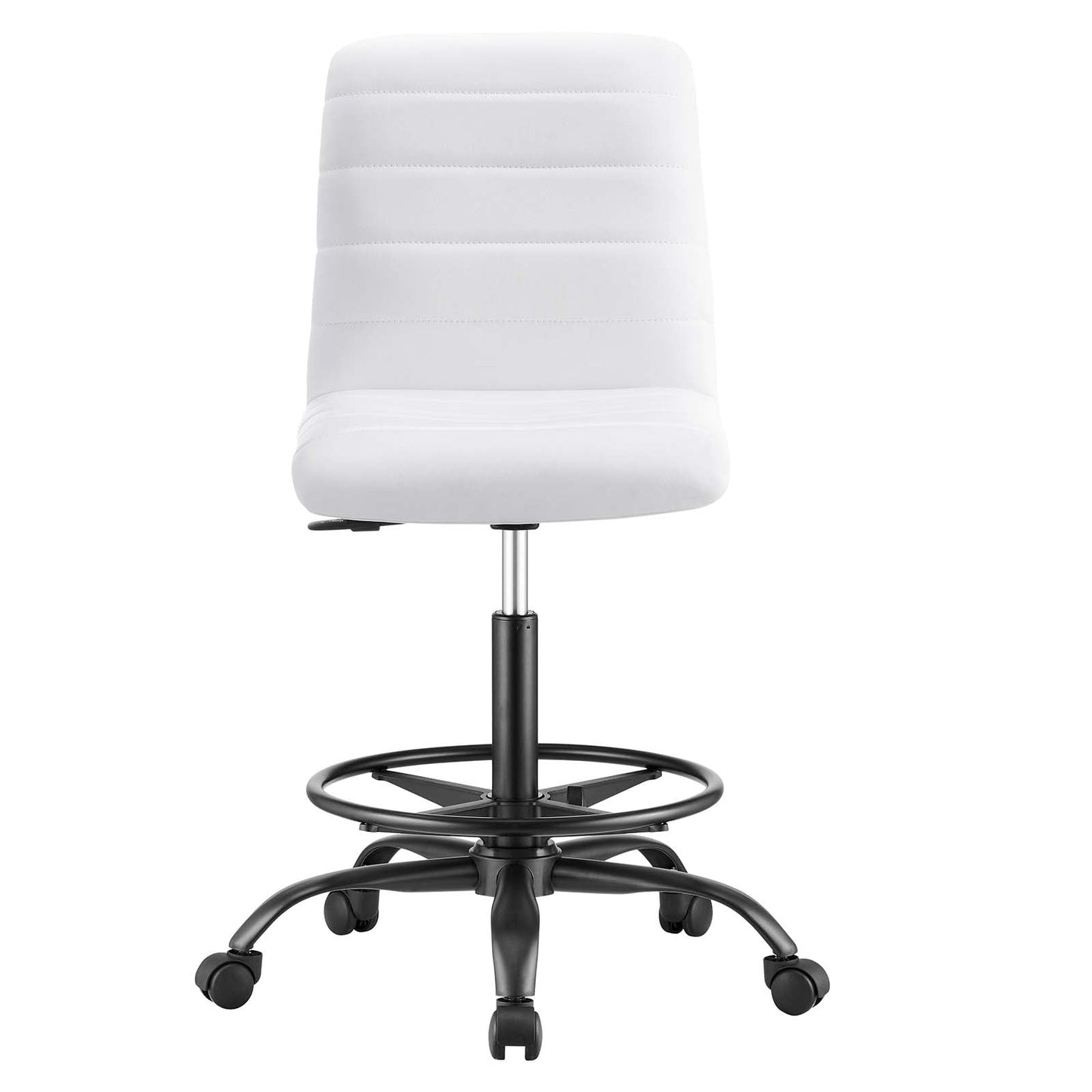 Ripple Armless Mid Back Vinyl and Vegan Leather Office Chair