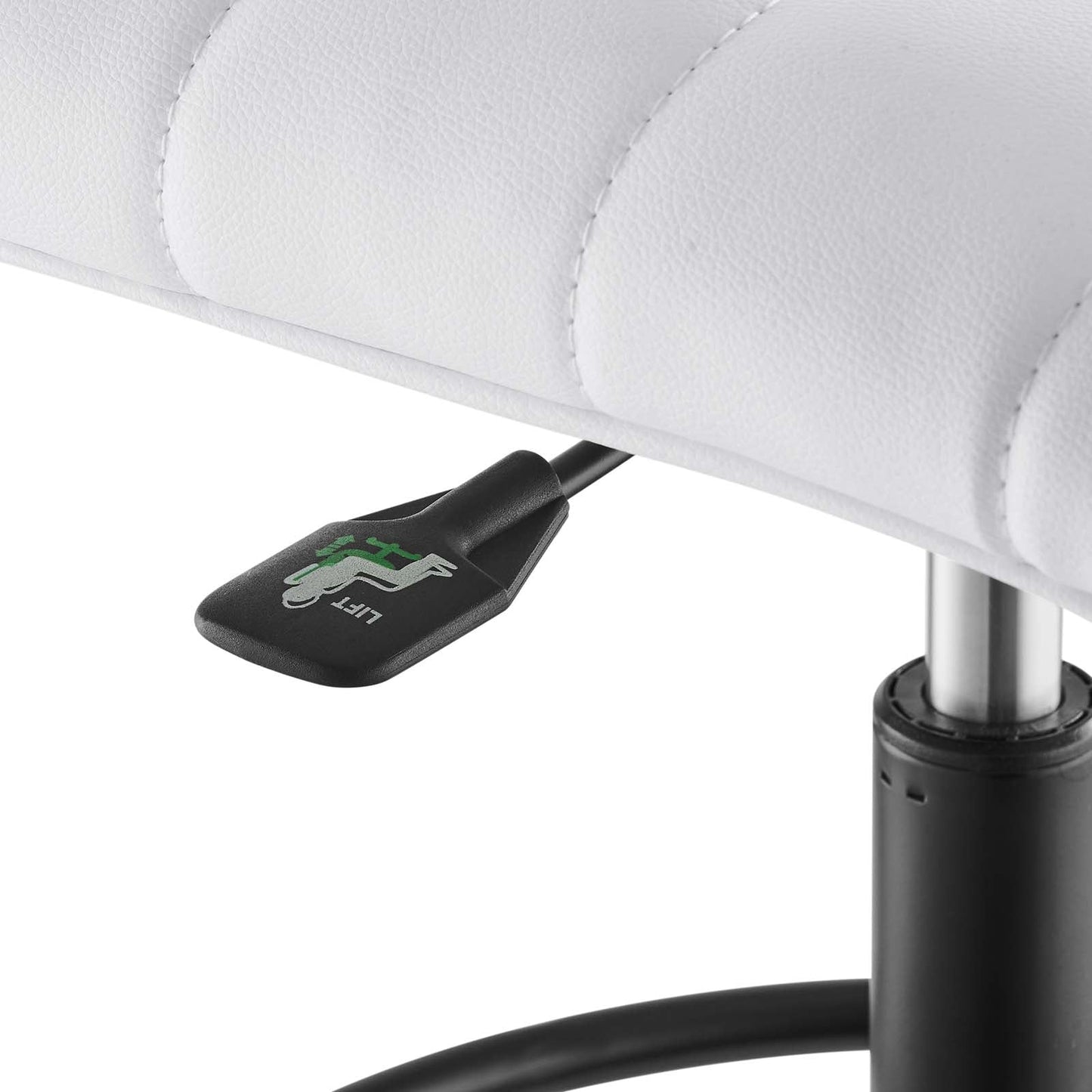 Ripple Armless Mid Back Vinyl and Vegan Leather Office Chair