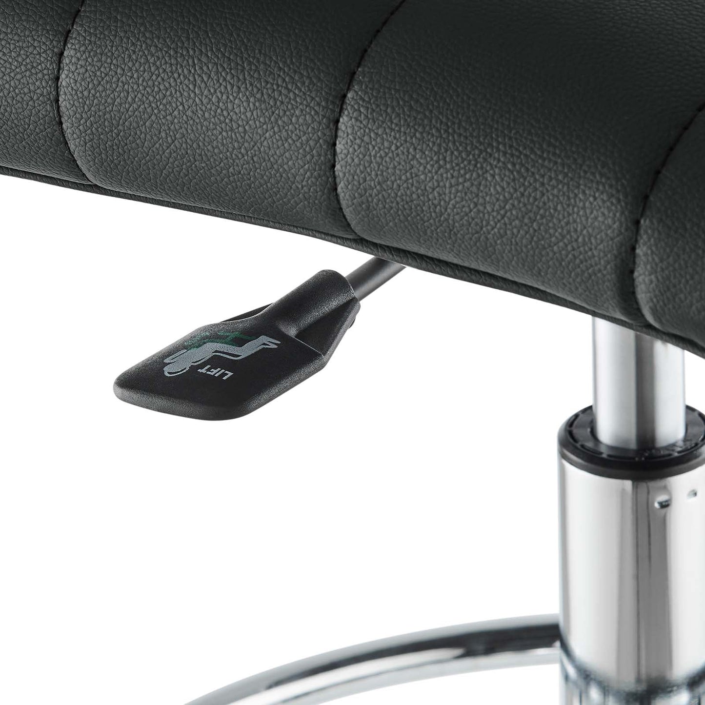 Ripple Armless Mid Back Vinyl and Vegan Leather Office Chair