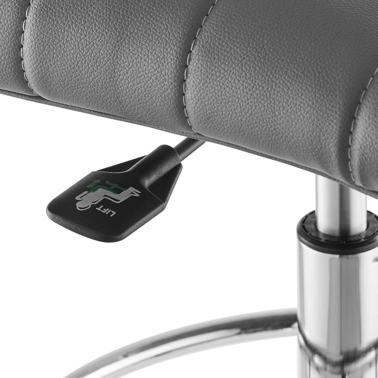 Ripple Armless Mid Back Vinyl and Vegan Leather Office Chair