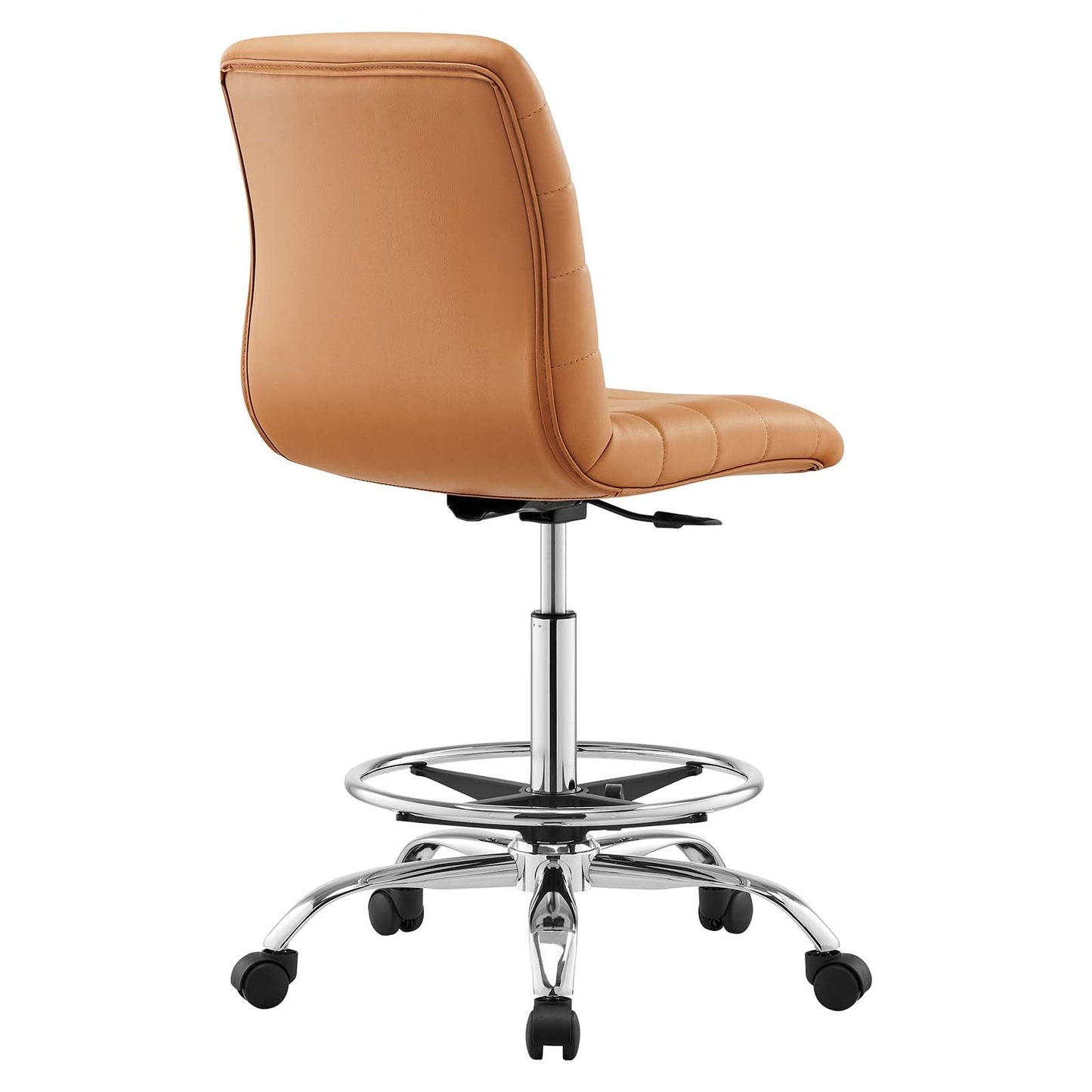 Ripple Armless Mid Back Vinyl and Vegan Leather Office Chair