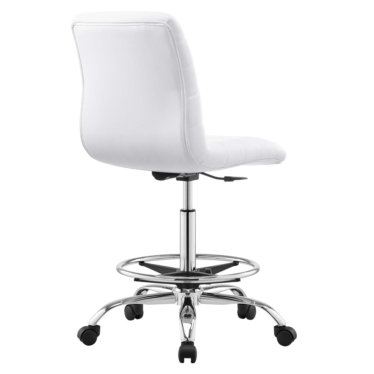 Ripple Armless Mid Back Vinyl and Vegan Leather Office Chair