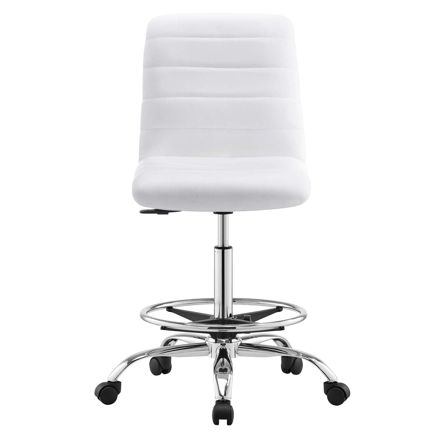 Ripple Armless Mid Back Vinyl and Vegan Leather Office Chair